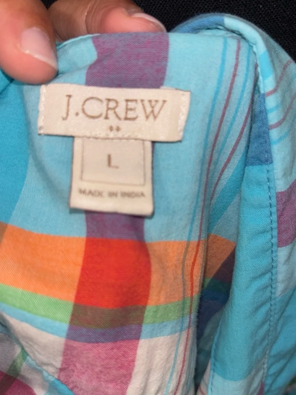 J. Crew Turquoise Plaid Button-Down Shirt